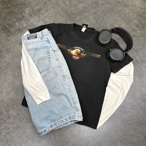 Harley Davidson Black Eagle Graphic T Shirt Motorcycle Biker Tee